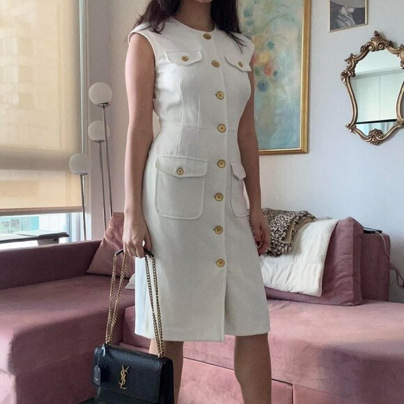 Jones New York White Business Casual Dress - Picture 4 of 6